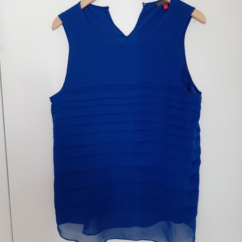 Vince Camuto small blue ladies Sleeveless blouse - Picture 10 of 15